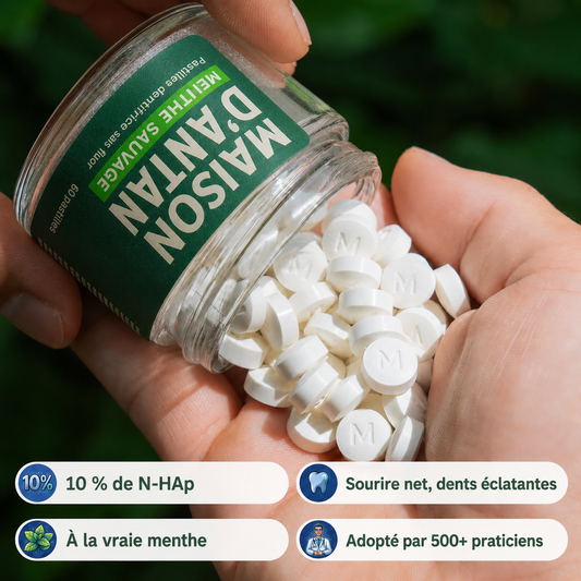 Comprimés de dentifrice sans fluor Maison d'Antan (60 unités)